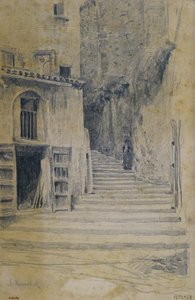 ビレッジストリート。グラナダ 作： Santiago Rusiñol